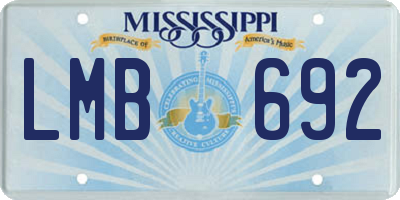 MS license plate LMB692
