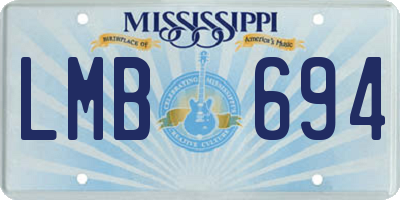 MS license plate LMB694