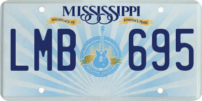 MS license plate LMB695