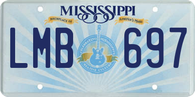 MS license plate LMB697
