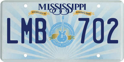 MS license plate LMB702