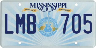MS license plate LMB705