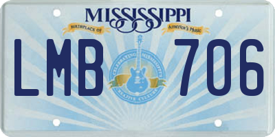 MS license plate LMB706
