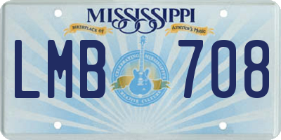 MS license plate LMB708