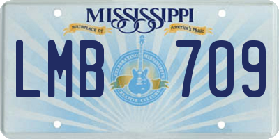 MS license plate LMB709