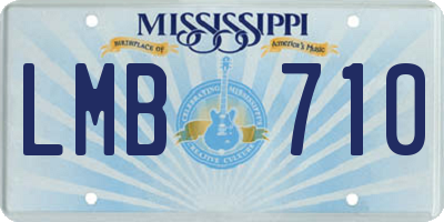 MS license plate LMB710