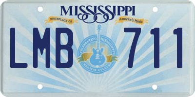 MS license plate LMB711