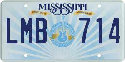 MS license plate LMB714