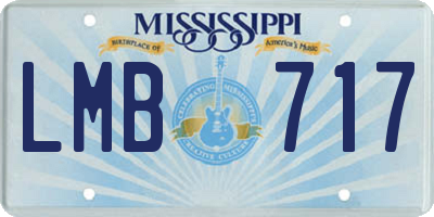 MS license plate LMB717