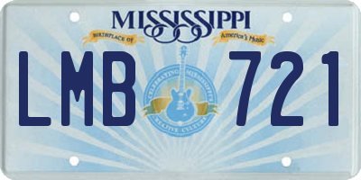 MS license plate LMB721