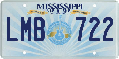 MS license plate LMB722