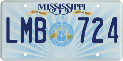 MS license plate LMB724