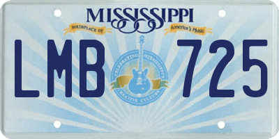 MS license plate LMB725