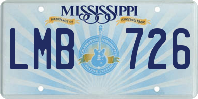 MS license plate LMB726