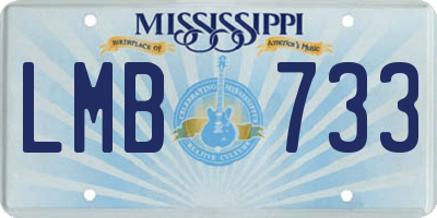 MS license plate LMB733