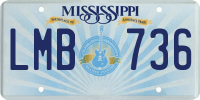 MS license plate LMB736