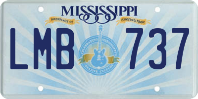 MS license plate LMB737