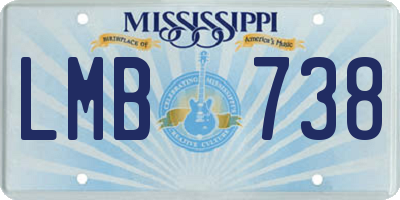 MS license plate LMB738