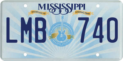 MS license plate LMB740