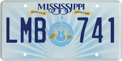 MS license plate LMB741