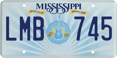 MS license plate LMB745