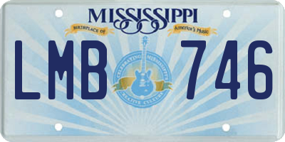MS license plate LMB746