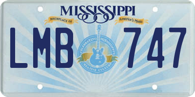 MS license plate LMB747