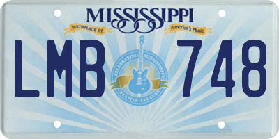 MS license plate LMB748