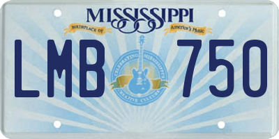 MS license plate LMB750
