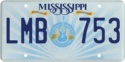MS license plate LMB753