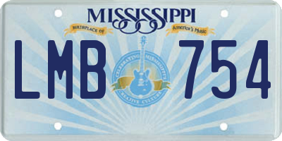 MS license plate LMB754