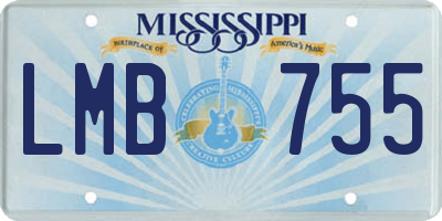 MS license plate LMB755