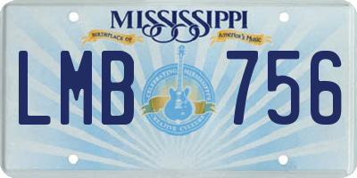 MS license plate LMB756