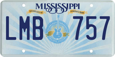 MS license plate LMB757