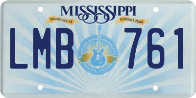 MS license plate LMB761