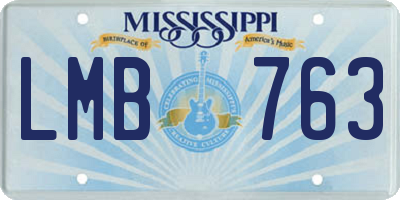 MS license plate LMB763