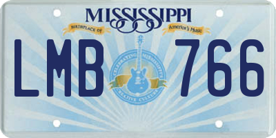 MS license plate LMB766