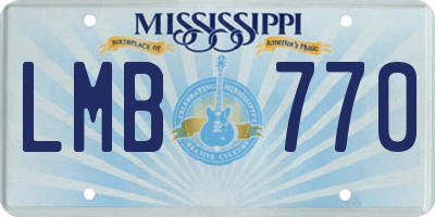 MS license plate LMB770