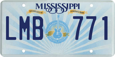 MS license plate LMB771