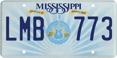 MS license plate LMB773