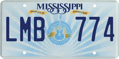 MS license plate LMB774