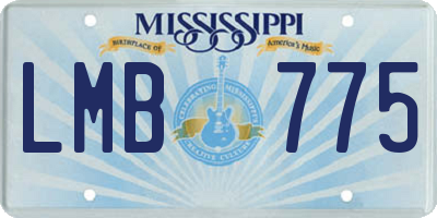 MS license plate LMB775