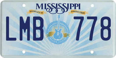 MS license plate LMB778