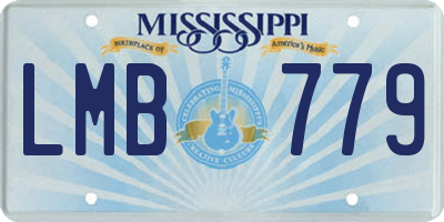 MS license plate LMB779
