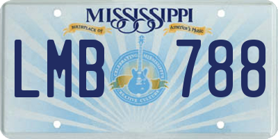 MS license plate LMB788