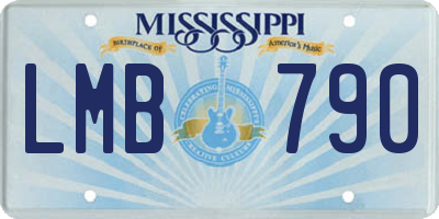MS license plate LMB790