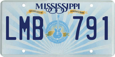 MS license plate LMB791