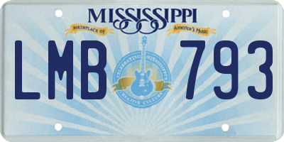 MS license plate LMB793