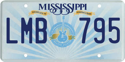 MS license plate LMB795