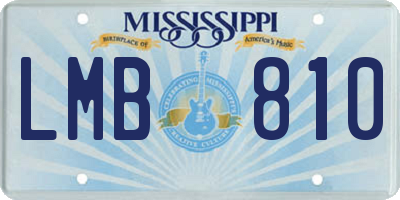 MS license plate LMB810